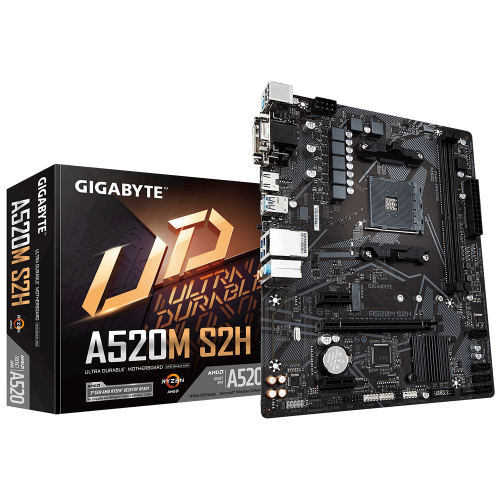 Материнская плата GIGABYTE A520 sAM4: 2xDDR4 до 64GB, HDMI 2.1, mATX для мощных сборок