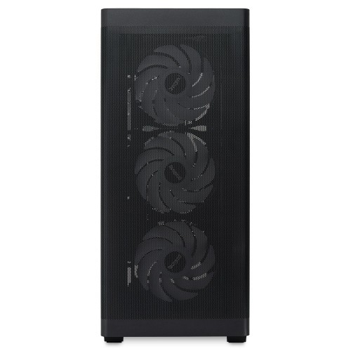 Корпус без блока питания HSPD M520: Mesh Mid Tower с 4x120mm ARGB, поддержка ATX/mATX/mITX, черный, 390x200x449 мм