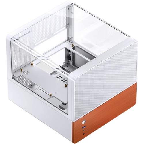 Корпус JONSBO V12 Mini-Tower без блока питания: стильный белый кейс для mATX и mITX с 2 вентиляторами и USB-C 3.2