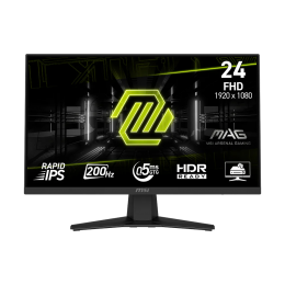 Монитор/ MAG 244F 23.8", 1920 x 1080, Rapid IPS, 178x178, 200Hz, 1ms, HDMI, DP, 100x100VESA, 1y