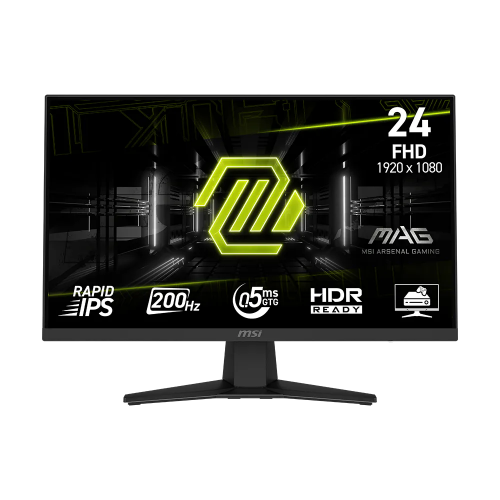 Монитор/ MAG 244F 23.8", 1920 x 1080, Rapid IPS, 178x178, 200Hz, 1ms, HDMI, DP, 100x100VESA, 1y
