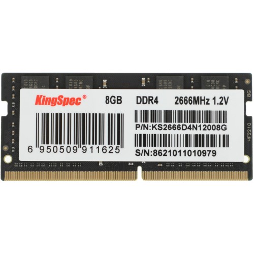 Память DDR4 8GB 2666MHz Kingspec KS2666D4N12008G - Высокопроизводительный SO-DIMM 260-pin для ноутбуков