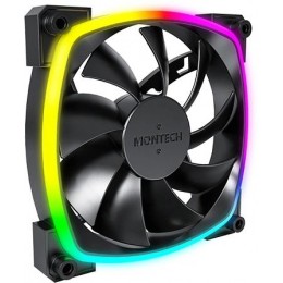 Вентилятор для корпуса Montech AX120 ARGB 120х120x25 черный 4-pin 27дБ (AX120 PWM BLACK) Ret [AX120 PWM BLACK]