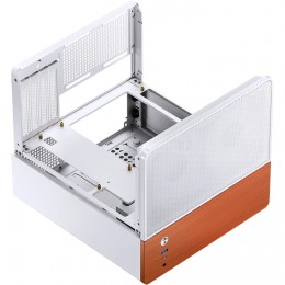 Корпус без блока питания/ Case JONSBO V12, Mini-Tower, TG, 2x120mm, 1xUSB-A 3.0 + 1xUSB-C 3.2, mATX, mITX White