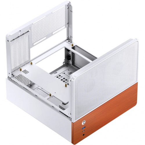 Корпус JONSBO V12 Mini-Tower без блока питания: стильный белый кейс для mATX и mITX с 2 вентиляторами и USB-C 3.2