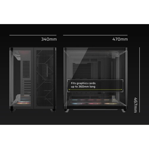 Купить Корпус Corsair AIR 5400 RS-R ARGB Midi-Tower с 3 ARGB вентиляторами и поддержкой E-ATX, ATX, mATX, mITX в черном цвете