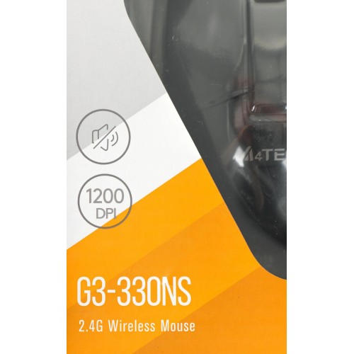 Мышь A4Tech G3-330NS черный оптическая 1200dpi silent беспров. USB 3but