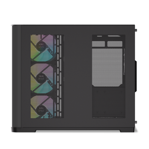 Корпус ПК без блока питания/ Case SAMA V60 Black, Midi-Tower, TG, 7x120mm ARGB, 2xUSB 3.0 + 1xUSB 3.1 Type-C, ATX, mATX, mITX Black SAMA