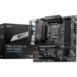 Материнская плата/ MB MSI INTEL B760 s1700, 4xDDR4(128GB), 2xHDMI 2.1/2xDP, 1xPCIe 4.0x16, 1xPCIe 3.0x16, 1xPCIe 3.0, 1xLAN (2.5GbE), Wi-Fi, BT, 4xSATA 6Gb/s, 2xM.2, 4xUSB 3.2, 2xUSB 2.0, 1xPS/2, mATX