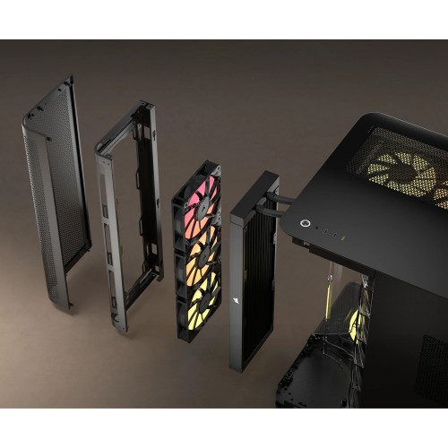 Купить Корпус Corsair AIR 5400 RS-R ARGB Midi-Tower с 3 ARGB вентиляторами и поддержкой E-ATX, ATX, mATX, mITX в черном цвете