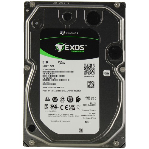 Жесткий диск/ HDD Seagate SAS 8Tb Exos 7E10 12Gb/s 7200 256Mb 1 year warranty (replacement ST8000NM001A, MG10SDA800E, HUS728T8TAL5204, HUH728080AL4204)
