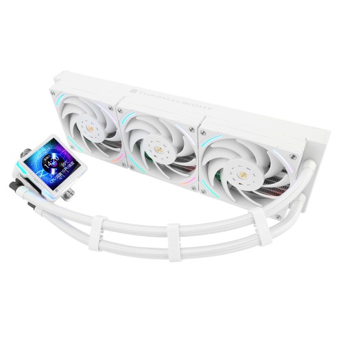 Система жидкостного охлаждения/ Water Cooling System Thermalright Elite Vision 360 (360mm, LED, White, ARGB/ Fans: 3x120mm, 69CFM, 27dBA, 2150RPM/ Pump height 63mm, Rad thickness 27mm/ S: 1700, 1200, 1851, 115X, 2011, 2066, AM5, AM4) Thermalright