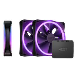 Кулер для корпуса ПК/ Case Cooler NZXT F120 RGB DUO Triple Pack (120x120x25mm, 4-pin PWM, RGB, 48.58CFM, 29dBA, 1800RPM, White, 3pcs)