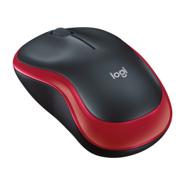 Мышь Logitech M185 черный/красный оптическая 1000dpi беспров. USB для ноутбука 2but (910-002633)