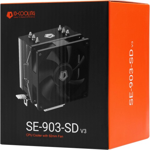 Кулер ID-Cooling SE-903-SD V3 Soc-AM5/AM4/1200/1700/1851 черный 3-pin 23dB Al+Cu 130W 370gr Ret [SE-903-SD V3]