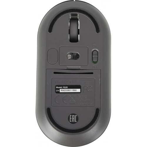 Мышь A4Tech Fstyler FG20 серый оптическая 2000dpi беспров. USB для ноутбука 4but (FG20 GREY)