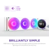 Система жидкостного охлаждения для ПК/ Water Cooling System NZXT Kraken Elite 420 RGB (350W, 420mm, LED temp., White/ Fans: 3x140mm, 98.61CFM, 34.5dBA, 2000RPM/ Pump height 65mm, 2800RPM, Rad thickness 27mm/ S: 1851, 1700, 1200, 115X, AM5, AM4) NZXT