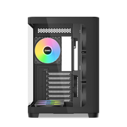 Корпус ПК без блока питания/ Case SAMA V60 Black, Midi-Tower, TG, 7x120mm ARGB, 2xUSB 3.0 + 1xUSB 3.1 Type-C, ATX, mATX, mITX Black