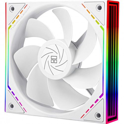 Кулер для корпуса/ Case Cooler Thermalright TL-M12RW Reverse (124x120x25mm, 4-pin PWM, ARGB, 42.6CFM, 23.2dBA, 1500RPM, White) Thermalright