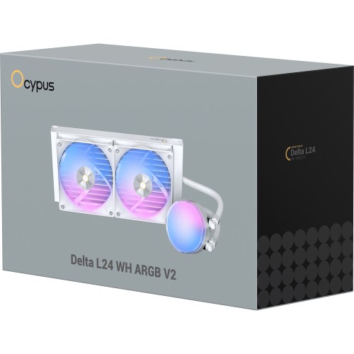Система жидкостного охлаждения Ocypus Delta L24 WH ARGB V2 - Эффективное охлаждение для процессоров AM4 и AM5, 240мм, 280W