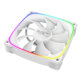Вентилятор корпусный/ Case Cooler Geometric Future Squama 2503RW-12 Reverse (120x120x25mm, 4-pin PWM, ARGB, 57.67CFM, 29.87dBA, 1500RPM, White)