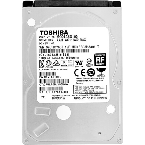 Жесткий диск Toshiba SATA 1TB 2.5 5400 rpm - надежное решение для хранения данных с гарантией 1 год