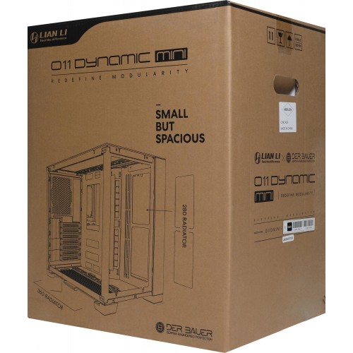 Купить корпус Lian-Li O11 Dynamic MINI черный ATX - идеальное решение для охлаждения с 9x120mm и 6x140mm вентиляторами