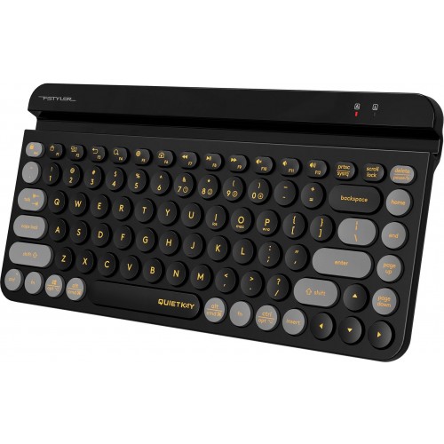 Клавиатура A4Tech FBK30 черный/серый - беспроводная USB мультимедийная клавиатура с BT/Radio slim дизайном