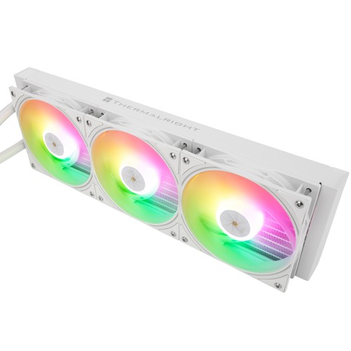 Водяное охлаждение для процессора/ Water Cooling System Thermalright Frozen Warframe 360 Ultra White Argb (360mm, White, ARGB/ Fans: 3x120mm, 70.84CFM, 29.8dBA, 2000RPM/ Pump height 60mm, 23dBA, 3000RPM, Rad thickness 27mm/ S: 1200, 1700, 1851, 2011, 2066