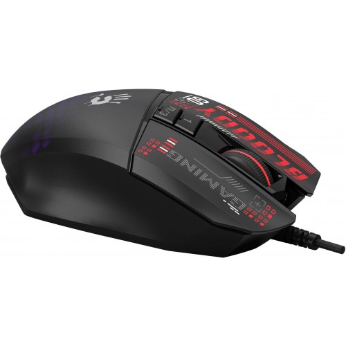 Мышь A4Tech Bloody W60 Max Mini черный/рисунок оптическая 12000dpi USB 9but