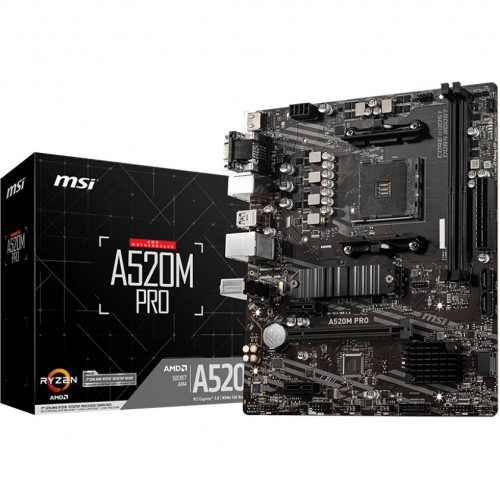 Материнская плата MSI A520 для AMD sAM4 | 64GB DDR4, HDMI 2.1, PCIe 3.0, mATX - Оптимальное решение для вашего ПК