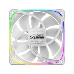 Вентилятор корпусный/ Case Cooler Geometric Future Squama 2503RW-12 Reverse (120x120x25mm, 4-pin PWM, ARGB, 57.67CFM, 29.87dBA, 1500RPM, White)