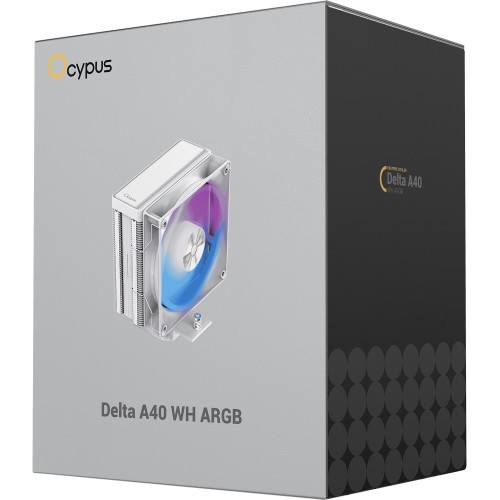 Кулер для процессора Ocypus Delta A40 WH ARGB - мощный и тихий охлаждающий решение (220W, 4-pin PWM, 120mm, совместимость AM5/AM4)