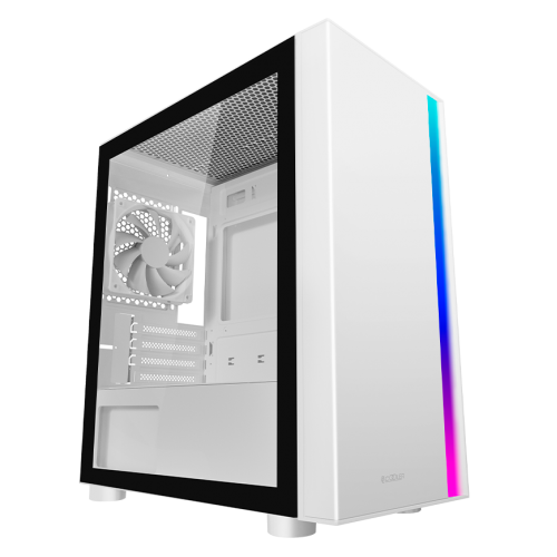 Корпус без блока питания/ Case PCCooler LM300 ARGB WH, Mini-Tower, TG, 1x120mm ARGB, 1xUSB-A 3.0 + 2xUSB-A 2.0, mATX, mITX White