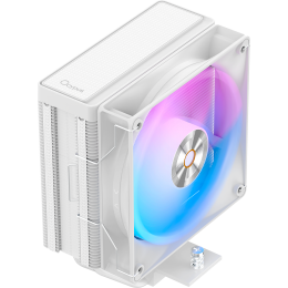 Кулер для процессора/ CPU Cooler Ocypus Delta A40 WH ARGB (220W, 4-pin PWM, 156.7mm, Al/Cu, 4x6mm, ARGB, 1x120mm, 73CFM, 29dBA, 2000RPM, S: 1851/1700/1200/115X, AM5/AM4, white)