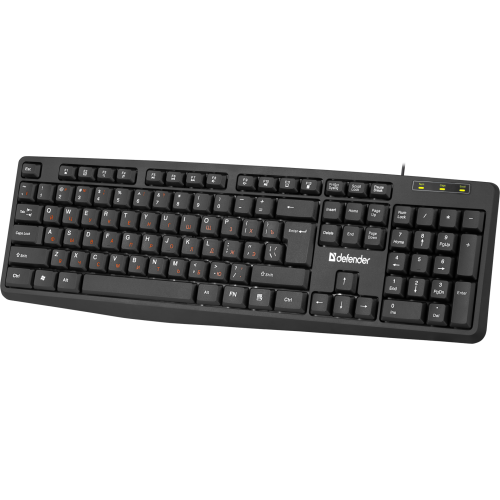 Defender Проводная клавиатура Concept HB-164 RU,черный,104+FN,1.8м Defender