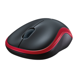 Мышь Logitech M185 черный/красный оптическая 1000dpi беспров. USB для ноутбука 2but (910-002633)