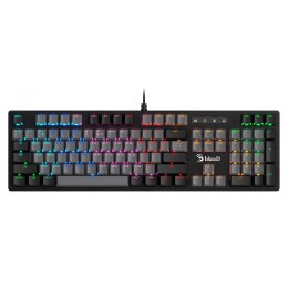 Клавиатура A4Tech B828N черный/серый USB for gamer LED (B828N (GREY+BLACK)) кабель 1.8м