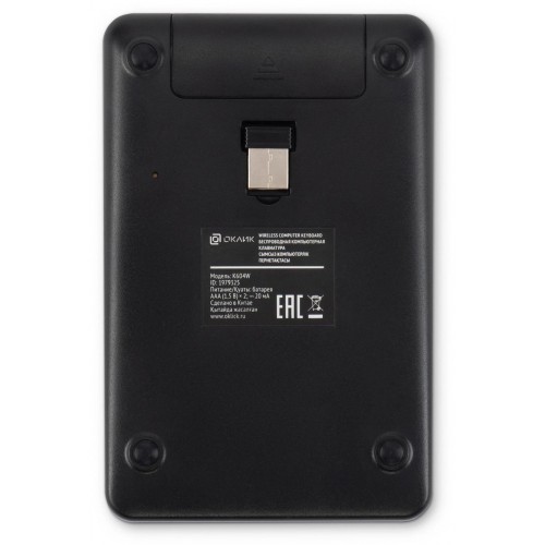 Числовой беспроводной блок Оклик K604W черный USB slim для ноутбуков - идеальный аксессуар для работы и учебы