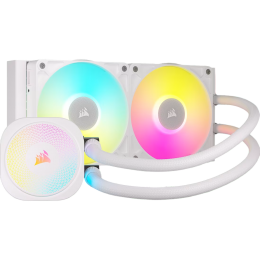 Система жидкостного охлаждения/ Water Cooling System Corsair iCUE LINK TITAN 240 RX RGB (240mm, White, RGB/ Fans: 2x120mm, 73.5CFM, 36dBA, 2100RPM/ S: 1851, 1700, AM5, AM4)