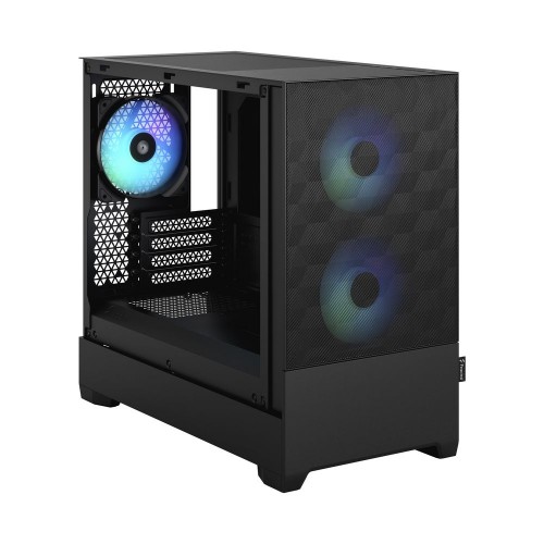 Корпус ПК без блока питания/ Case Fractal Design Pop Mini Air RGB TG Clear Tint, Mini-Tower, 3x120mm RGB, 2xUSB-A 3.2 mATX, mITX Black Fractal Design