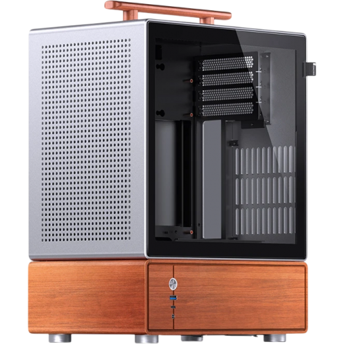 Корпус JONSBO T7 Mini-Tower без блока питания: стильный серебристый корпус для mATX и mITX с USB-A 3.0 и USB-C 3.2