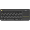 Клавиатура Logitech K400 Plus черная USB беспроводная мультимедийная - идеальный выбор для комфортного управления!