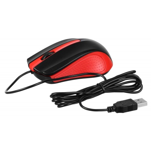 Мышь Acer OMW012 черный/красный оптическая 1200dpi USB 3but (ZL.MCEEE.003)