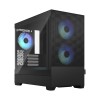 Корпус ПК без блока питания/ Case Fractal Design Pop Mini Air RGB TG Clear Tint, Mini-Tower, 3x120mm RGB, 2xUSB-A 3.2 mATX, mITX Black Fractal Design