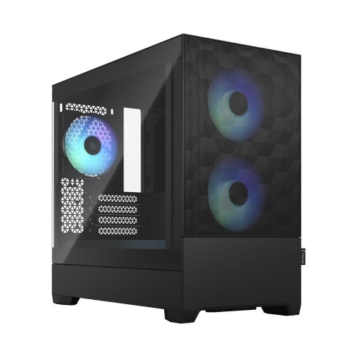 Корпус ПК без блока питания/ Case Fractal Design Pop Mini Air RGB TG Clear Tint, Mini-Tower, 3x120mm RGB, 2xUSB-A 3.2 mATX, mITX Black Fractal Design