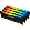 Память оперативная/ Kingston 32GB 3600MT/s DDR4 CL17 DIMM (Kit of 4) FURY Beast RGB Kingston