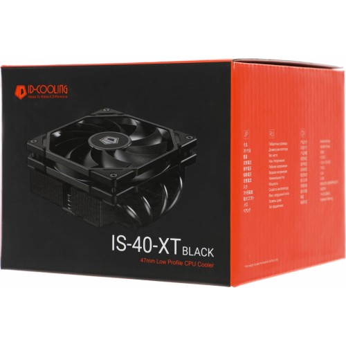 Кулер ID-Cooling IS-40-XT Soc-AM5/AM4/1200/1700/1851 черный 4-pin 14-35.2dB Al+Cu 100W 290gr Ret (IS-40-XT BLACK) [IS-40-XT BLACK]