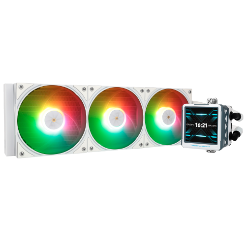 Водяное охлаждение для процессора/ Water Cooling System Thermalright Frozen Warframe 360 Ultra White Argb (360mm, White, ARGB/ Fans: 3x120mm, 70.84CFM, 29.8dBA, 2000RPM/ Pump height 60mm, 23dBA, 3000RPM, Rad thickness 27mm/ S: 1200, 1700, 1851, 2011, 2066