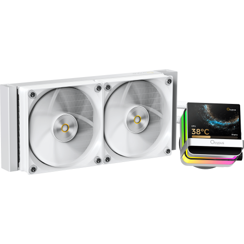Система жидкостного охлаждения Ocypus Sigma L24 PRO WH - 290W, 240mm, ARGB, 2x120mm вентиляторы для AMD AM5/AM4